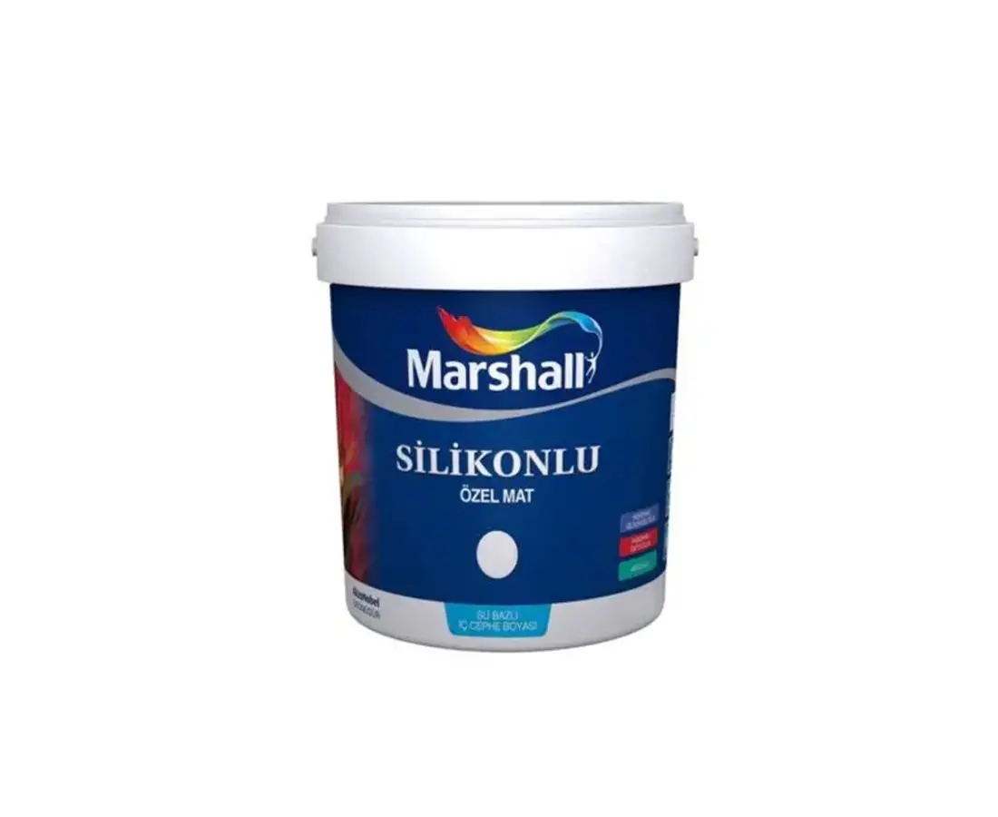 საღებავი ინტერიერის- silicone ozel mat marshall 15ლტ თეთრი — ინტერიერის საღებავი